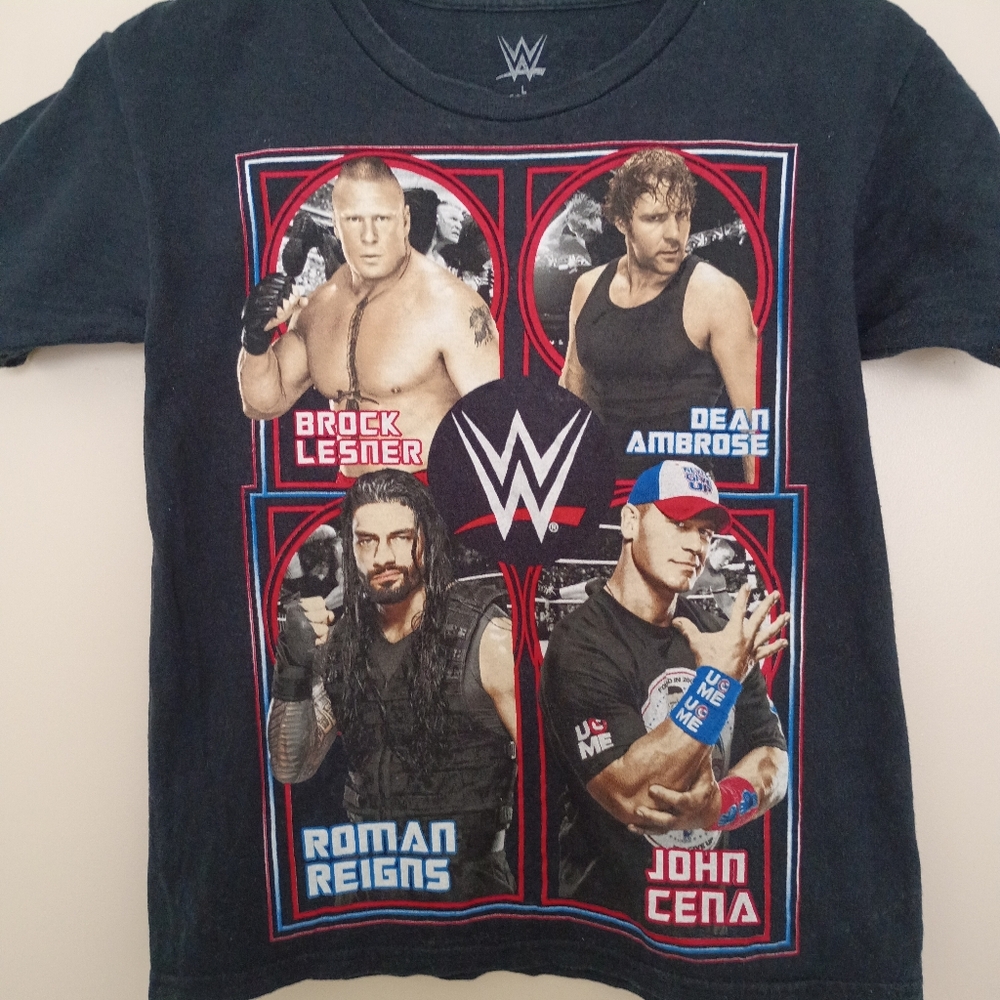 WWE Black Cotton T-Shirt Kid's
